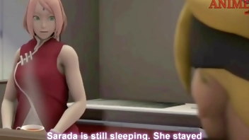 Boruto y sakura hentai 3d