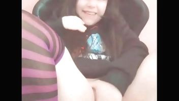 Cute petite horny teen masturbating virgin pussy - Hana Lily