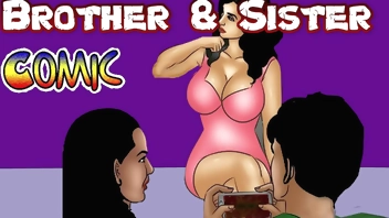 Step-Brother Helps Step-sister's Study Comic