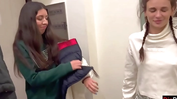 We invited the girls with a friend for a bottle of wine and arranged a group sex