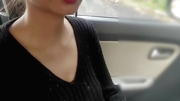 Desisaarabhabhi - Fucking my gf outdoor risky public sex with ex bf Hot sexy ex girlfriend ki chudai in Car