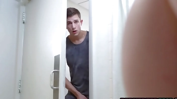 Step sis caught step brother spying on her