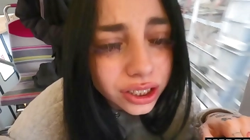 I fuck my chilean friend's good ass in a public train and at her place after seeing each other again