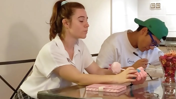 Teenager teaches her Classmate What her Step Dad taught her