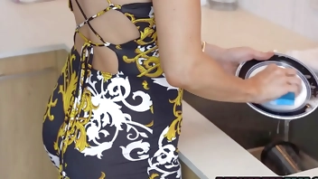 Blonde MILF threesome fucked on step mother's day