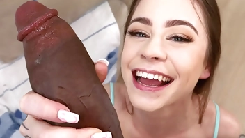 Josie LOVES Jovan's huge black cock!