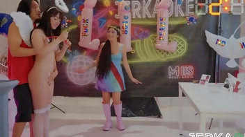 Jerkaoke- Hot Couple Whitney Wright and Leo Vice Have Hot And Steamy Makeup Sex