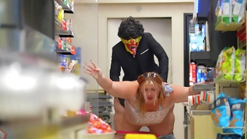 Horny BBW Gets Fucked At The Local 7- Eleven