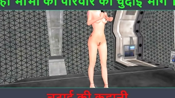 Hindi Audio Sex Story - An animated 3d porn video of a beautiful girl masturbating using banana