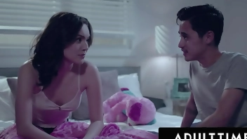 ADULT TIME - Teen Cutie Freya Parker Agrees To Help Stepsister's Boyfriend Sneak Out If He Fucks Her