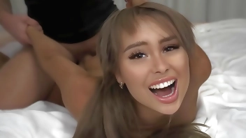 SHE LOVES BEING A SLUT - 18 Yo Russian Teen MARY ALFIE Intense Homemade Rough Sex