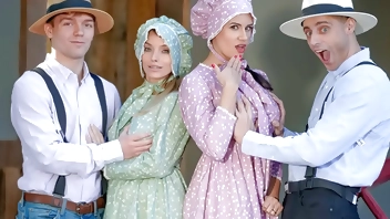 Two Gorgeous Christian Stepmoms Swap Their Stepsons For a Sex Lesson