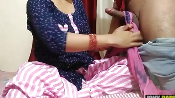 Indian slut wife xxx, stepaunty fucking with stepnephew at her home, clear hindi dirty talk