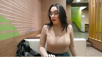 Why step son in public toilet with step mom? ︎ Stepmommy get risky cum in coffee ︎︎︎