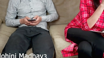 Desi Indian sexy secretary cheated on her husband and fucked hard with boss for promotion.