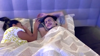 I fuck my friend's husband while she is sleepy