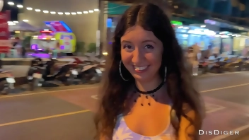 Fucked all night in Anal baby I picked up on public beach bar