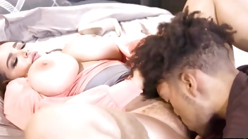 Big tits MILF stepmom Natasha Nice tit fucked by stepson before she deepthroated by him