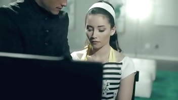 Programmed teen obeys and sucks a cock