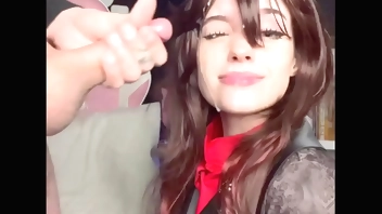 Soogsx Blowjob   Facial in Hu Tao cosplay Genshin Impact cosplay