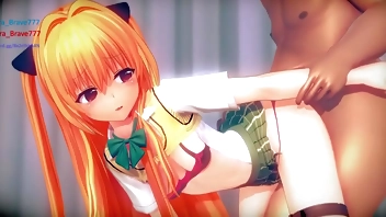 Las chicas de to love ru son adictas al viejo bigotón