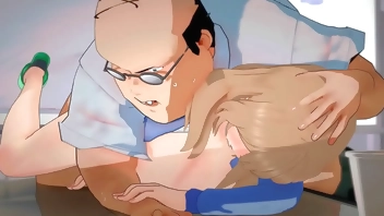 La tiny senpai se queda haciendo horas extra