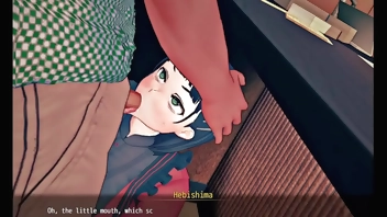 Minha irmã estava fazendo um boquete por debaixo do balcão durante o trabalho - NTR Online - Parte 9