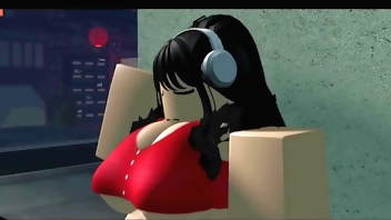 Thick slavic Roblox sucks a hybrid's massive monster penis