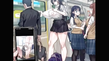 Me follo a mi compañera de clase y veo los video en el  tren