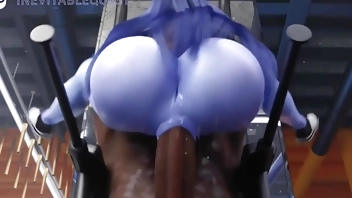 Widowmaker trains in the room