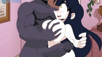 BBC vs Skinny White girls CARTOON PORN SCENE (cartoon sex, carton sex)