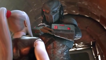 Animated bitch thanked the monster with anal and blowjob for saving - 3d hard rough sex