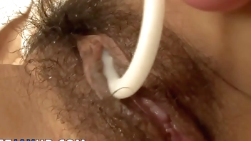 Dirty asian teenager trampy grope her raw poon with toys - steamy JAV sex!