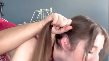 HE WANTED A BLOWJOB SO I LET HIM CUM ALL OVER MY LIPS BEFORE NUTTING DOWN MY THROAT!