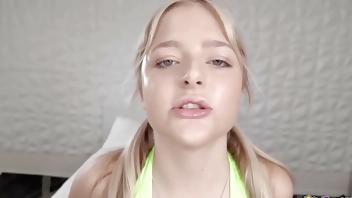 Blonde Teen INCREDIBLE BBC Interracial Blowjob