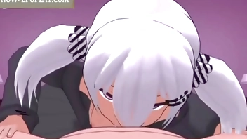 Mesugaki Blowjob - ENG SUB