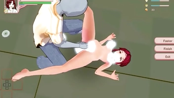 Red haired lady having sex in curs pantsu new porn hentai game video