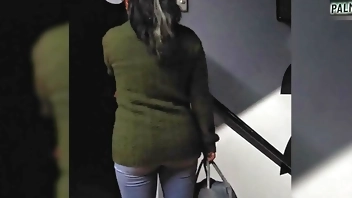 Going outside, I couldn't resist sucking and fucking a strange man's cock - he convinced me to break my hairy pussy! and fuck me in all positions