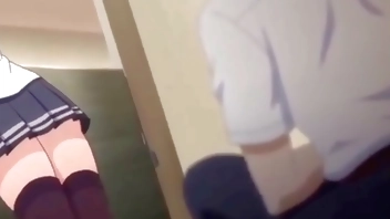 Hentai girl almost got caught having sex in school room