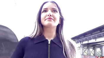 GERMAN SCOUT - First Anal Fuck at Pickup Casting for Big Butt Teen Crystal Richi