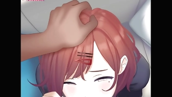 Anime Secretary quick blowjob in the office