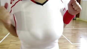 日本の爆乳バレー部員の秘蔵練習映像