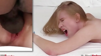 BBCSurprise - 19yo Tiny Titty Mella Fucks 1st Biggest BBC Ever!