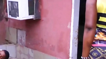 AFRICAN PASTOR'S DAUGHTER RIDING TWO CHURCH MEMBERS AFTER EVANGELISM