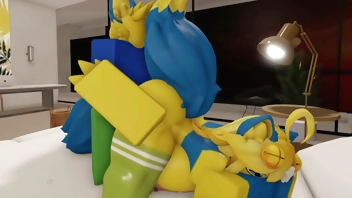 Furry Noob Couple Fucking In a Modern Robloxian House