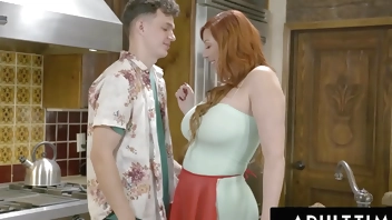 ADULT TIME - MILF Lauren Phillips LOVES Gettiing Fucked By Her Teen Stepson's Scrawny Best Friend