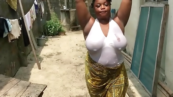 AT THE WELLSPRING, TRYING TO FETCH SOME WATER TO DO MY HOUSE CHORES. I BUMPED INTO MY NEIGHBOR WHO HAS BEEN WOOING ME IN THE COMPOUND. SEEING MY BIG BOOBS DANGLING, GOT ATTRACTED AND FUCKED ME OUTDOOR