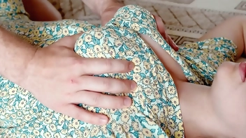 Big Boobed Wife cum during Nipple Licking