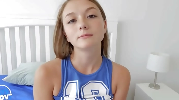 TEEN STEP DAUGHTER MIRA MONROE GRIPS HER DADDY'S COCK WITH HER ULTRA TIGHT PUSSY