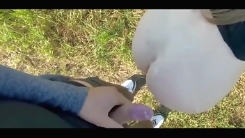 I Fucked a Stranger Young Woman Outdoor in the Field - Cum on Ass